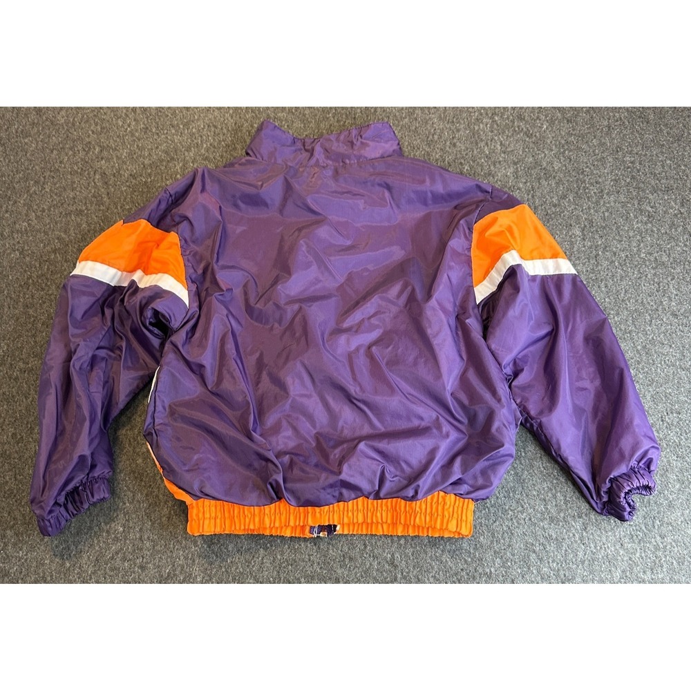 Vintage 90s Phoenix Suns NBA Windbreaker Jacket Purple Orange Youth Kids Small 8 - Picture 12 of 16